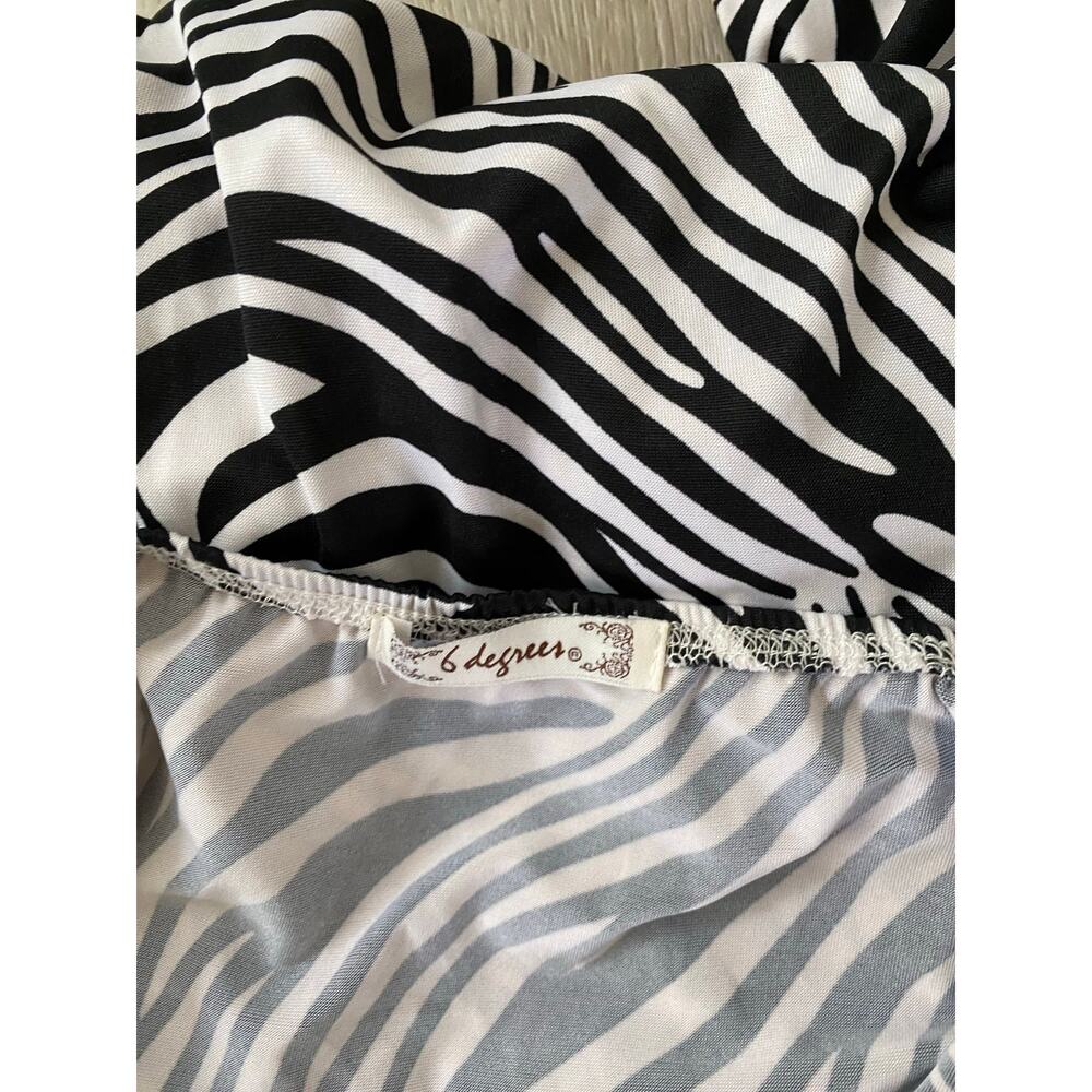 Vintage Y2K Zebra Print Shell Detail Halter Top Size Large - Picture 5 of 6
